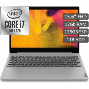 Laptop Lenovo IdeaPad 3 15IIL05 , i7-1065G7 1.30/3.9GHz, Memoria 12Gb RAM, Disco Solido 128GB SSD, Disco 1TB HDD, Pantalla 15.6pulgadas FHD, Sin Sistema Operativo, 81WE00S3LM / LENOVO