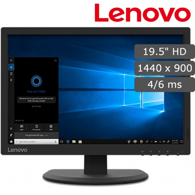 Monitor Lenovo ThinkVision E20-20, 19.5pulgadas, WLED IPS, 1440x900, HDMI, VGA, 4/6 ms / LENOVO