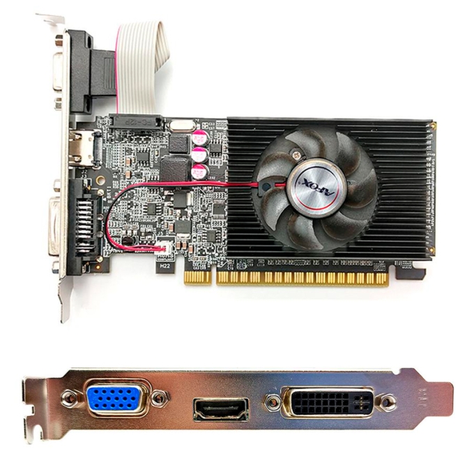 Tarjeta de Video AFOX NVIDIA Geforce GT610 2GB DDR3 64-Bit, HDMI, DVI-I, VGA, Low Profile - AF610-2048D3L7-V5 / AFOX