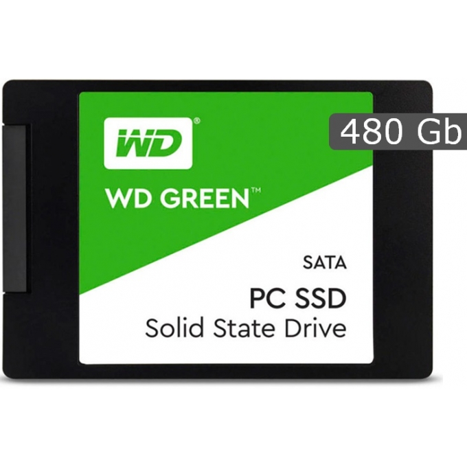 Disco Duro Solido SSD Western Digital Green 480Gb, WDS480G3G0A, SATA 6Gb/s, 2.5pulgadas, 7mm interno / WESTERN DIGITAL