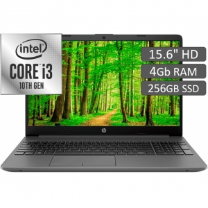 Laptop HP 15-dw1085la, i3-10110U 2.10 / 4.10GHz, Memoria 4GB RAM, Disco Solido 256Gb SSD, W10 Home, Pantalla 15.6pulgadas HD, 310H7LA#ABM / HP