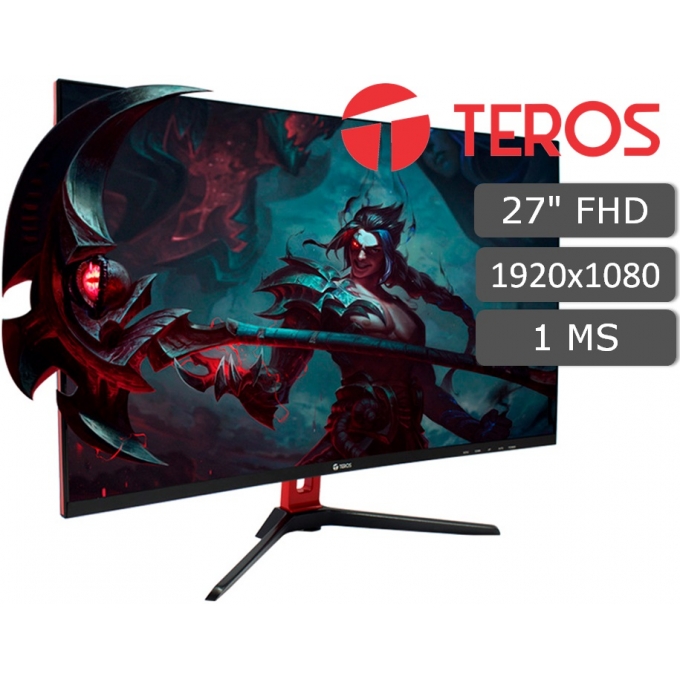 Monitor Teros TE-3170N, 144 Hz, 1920x1080 FHD, HDMI / DisplayPort / VGA, 27pulgadas Led Curvo / TEROS