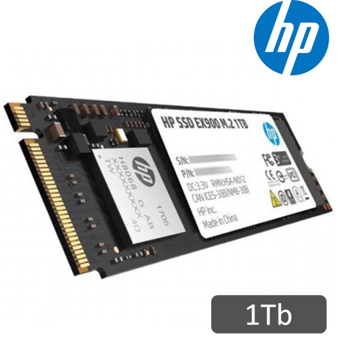 Disco Duro Estado Solido SSD HP EX900 Pro M.2 1TB, PCIe Gen3.0 x4 NVMe 1.3 interno - 9XL77AA / HP