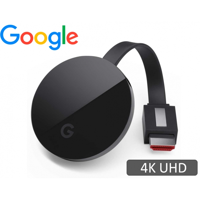 Chromecast Google Ultra UHD 4K HDMI Streaming Media Player, Black / GOOGLE