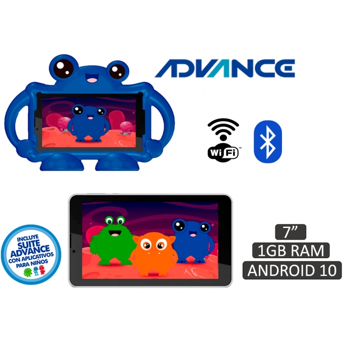 Tablet Advance Intro TR7988, 7pulgadas IPS 1024x600, Android 10 Go, 3G, Dual SIM, 16GB, RAM 1GB / ADVANCE