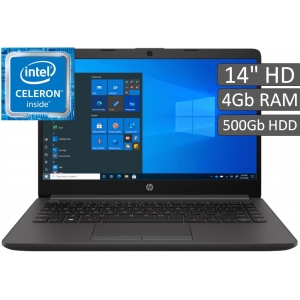 Laptop HP 240 G8, Intel Celeron N4020, Memoria 4Gb RAM, Disco 500Gb HDD, Pantalla 14pulgadas HD, Sin Sistema Operativo / HP