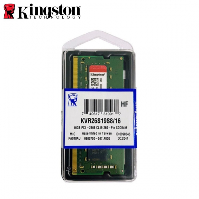 Memoria RAM Kingston 16Gb DDR4, SODIMM, 2666 MHz, CL19, 1.2V, NON-ECC - Laptop / KINGSTON