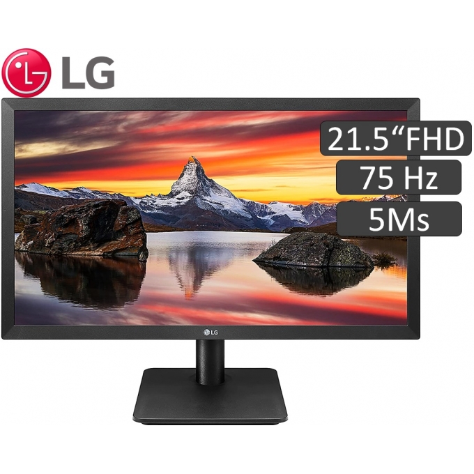 Monitor LG 22MP410-B, Pantalla 21.5FHD, 75Hz, 5Ms, HDMI / VGA