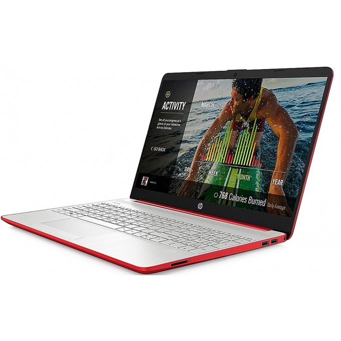 Laptop HP 15-DW0083WM, Pentium Silver N5000 1.1GHz, Memoria 4Gb RAM, Disco Solido 128Gb SSD, Pantalla 15.6pulgadas HD, W10 Home, Color Scarlet Red, Teclado en Ingles / HP