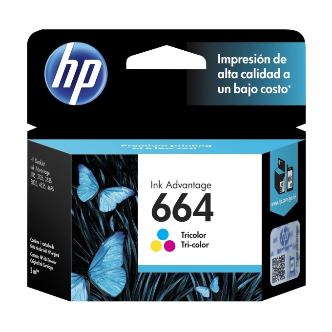 Cartucho de tinta HP 664 Tricolor Original / HP