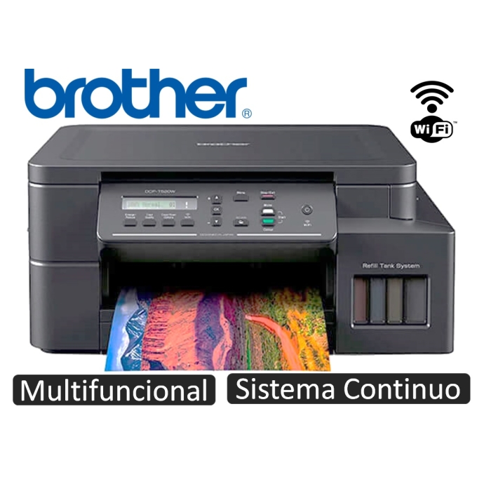 Impresora Brother DCPT520W, Multifuncional, Sistema Tinta continua, Inalambrica Wifi / Brother