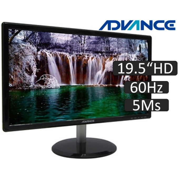 Monitor Advance ADV-4021N, Pantalla 19.5pulgadasHD 1600x900, 60Hz, 5Ms, HDMI, VGA , Audio, Speaker / ADVANCE