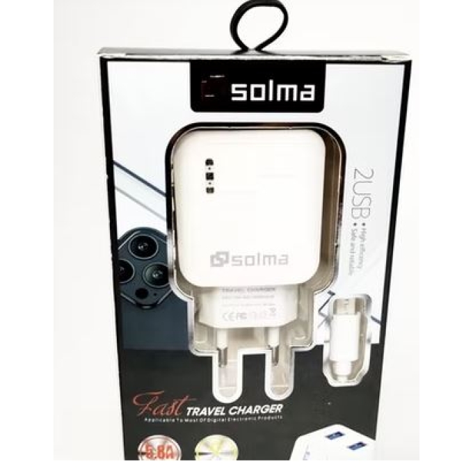 KIT CARGADOR SmartPhones + CABLE USB TIPO-C / SOLMA