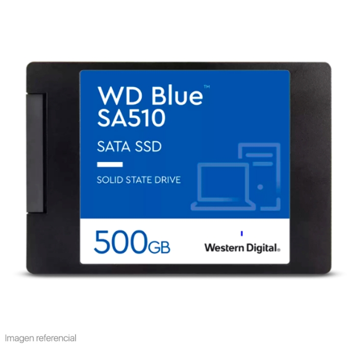 Disco Duro Solido SSD Western Digital Blue 500Gb SA510, SATA 6Gb/s, 2.5pulgadas, 7mm, Interno / WESTERN DIGITAL