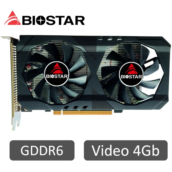 Tarjeta de Video BIOSTAR Radeon RX 6500 XT 4Gb GDDR6, 64-bit, HDMI, Display Port / BIOSTAR
