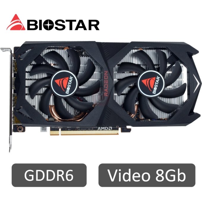 Tarjeta de Video BIOSTAR Radeon RX6600 8Gb GDDR6, 128bit , HDMI, DISPLAY PORT / BIOSTAR