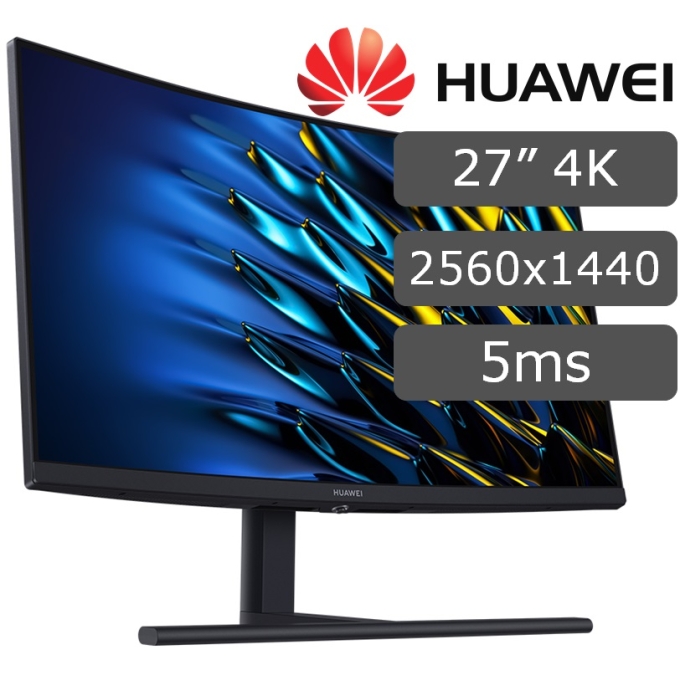 Monitor HUAWEI MateView GT 27pulgadas FHD (2560x1440) Curvo 4K IPS 16:9, Refresh 165Hz, Tiempo de Respuesta 5ms / HUAWEI
