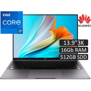 Laptop HUAWEI Matebook X Pro MACHD-WFE9A, Core i7-1165G7 2.8GHZ, Memoria 16Gb RAM, Disco Solido 512Gb SSD, Pantalla 13.9pulgadas3K (3000x2000), Win 10, Color Space Gray / HUAWEI