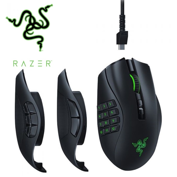 Mouse RAZER NAGA PRO Inalambrico, velocidad 20K DPI FOCUS+ CHROMA negro RZ01-03420100-R3U1 / Razer