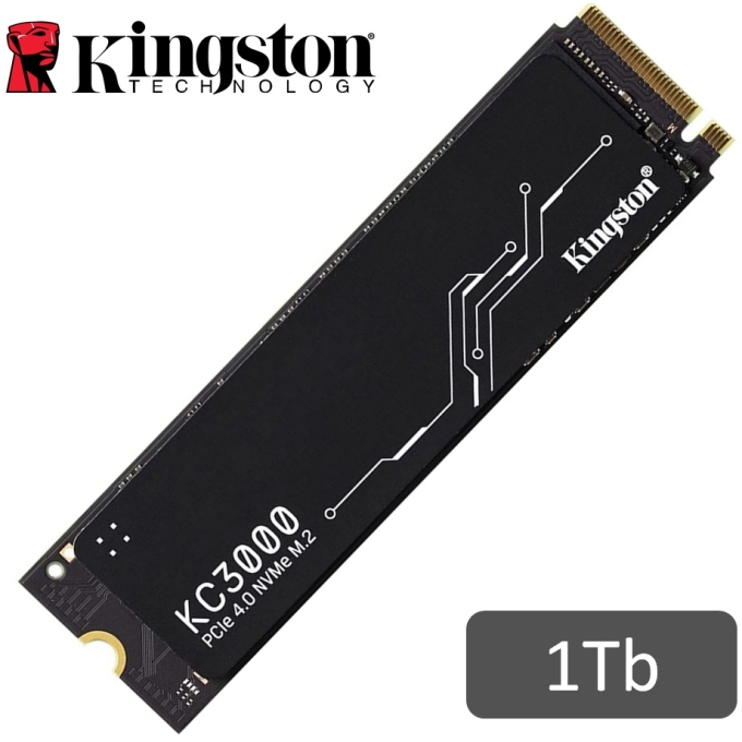 Disco Duro Estado Solido SSD Kingston KC3000, 1Tb, M.2 2280 PCIe Gen 4.0 NVMe - Interno / KINGSTON