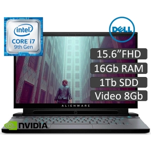 Laptop Dell Alienware M15 R2 , Core i7-9750H 2.6GHz,Memoria 16Gb RAM ,Disco Solido 1Tb SSD RAID 0 + Solido SSD 512GB , Video  Nvidia 8 Gb, Pantalla 15.6pulgadas FHD, Win10 Home, Gamer, Teclado en Ingles / DELL