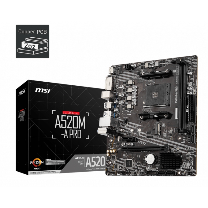 Placa Madre Mainboard MSi A520M-A PRO S/V/L DDR4 - AM4 -  G-Series / MSI