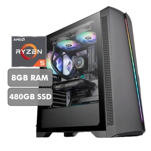 CPU ENSAMBLADO AMD Ryzen 5 4600G - 8GB RAM - 480GB SSD - W10 H / AMD