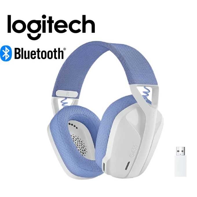 Audifono con microfono LOGITECH G435 LIGHTSPEED / BLUETOOTH blanco (981-001073) / LOGITECH