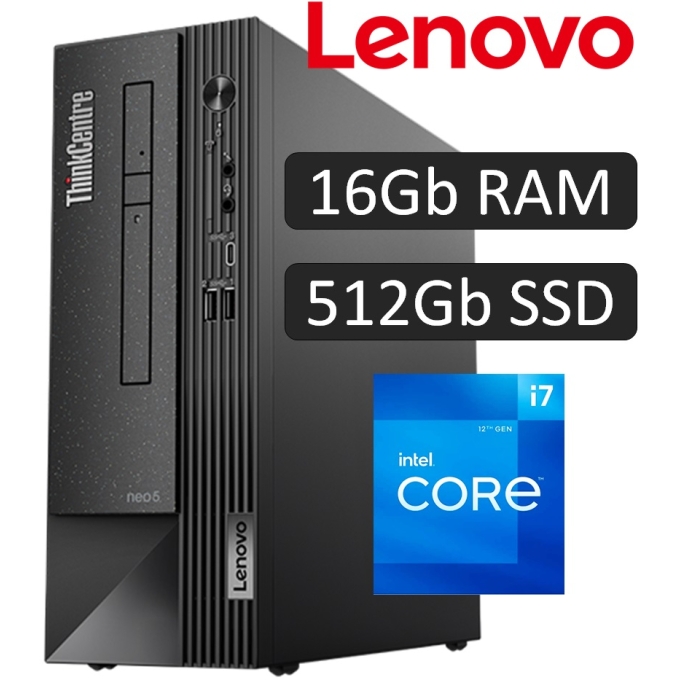 CPU Lenovo ThinkCentre NEO 50s, i7-12700, Memoria 16Gb RAM, Disco Solido 512Gb SSD, Win11 Pro, 11SWS00G00 / LENOVO