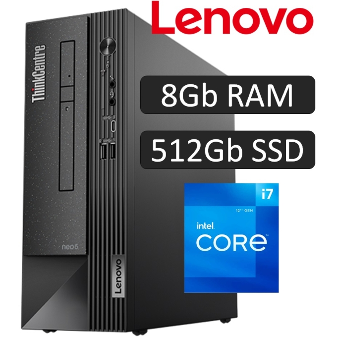 CPU Lenovo ThinkCentre NEO 50s, i7-12700, Memoria 8Gb RAM, Disco Solido 512Gb SSD, Win11 Pro, 11SWS00L00 / LENOVO