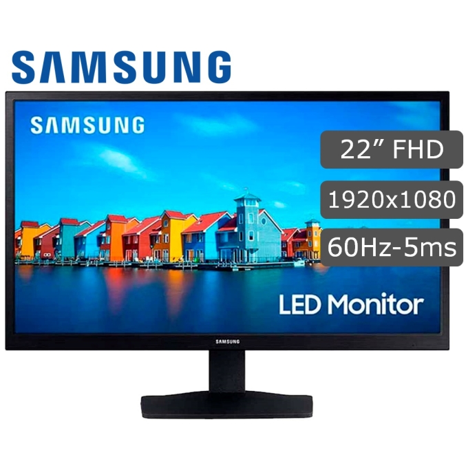 Monitor Samsung 22pulgadas LED, 1920x1080, VA, HDMI / VGA. (LS22A336NHLXPE) / SAMSUNG