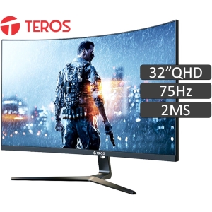 Monitor Teros TE-3198N Curvo, 32pulgadasQHD IPS 2560x1440, 75Hz, 2Ms, HDMI, DisplayPort, Freesync / TEROS