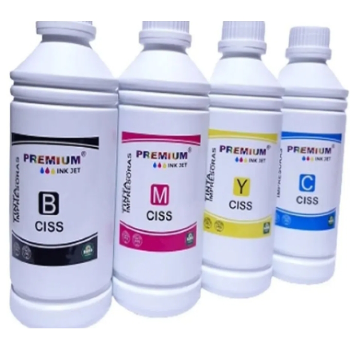 BOTELLAS DE TINTA - INK SUPER PREMIUM 1lt CISS - Compatible para Recarga de Tinta / CISS