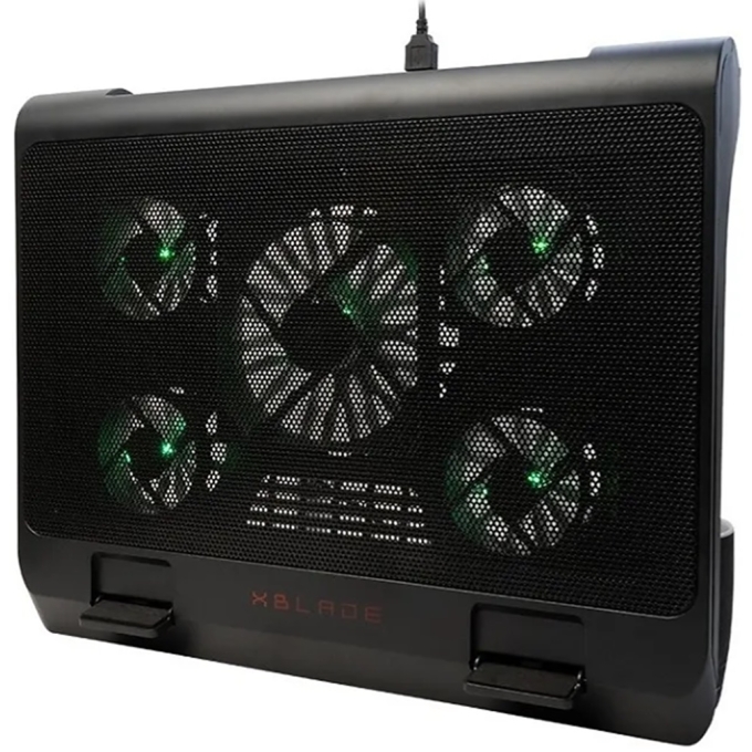 Cooler XBLADE P/Notebook GLACIUS 17pulgadas 5 FAN USB Green Light Black (GXB-H501-BK) / XBLADE