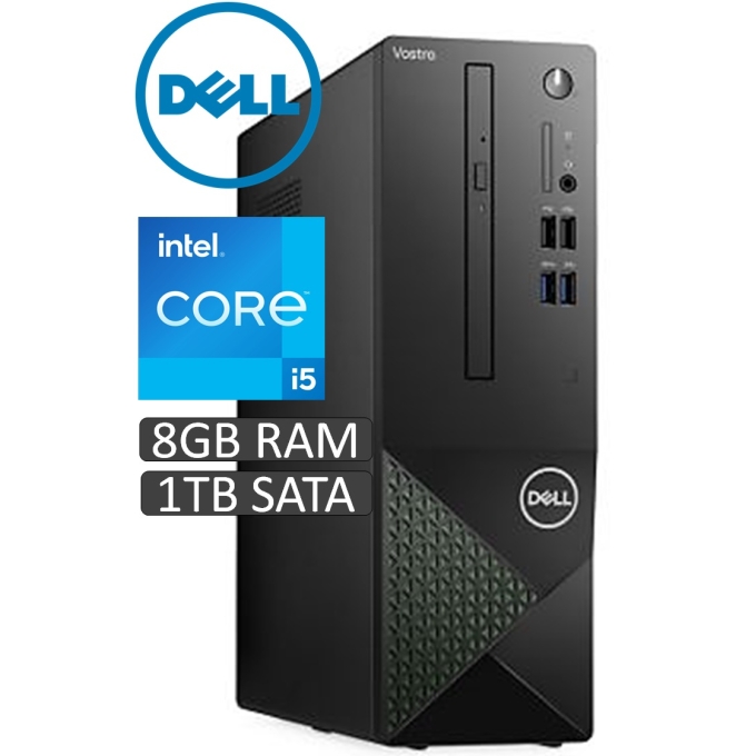 CPU DELL Vostro SFF 3710 i5-12400 2.5/4.4GHz, Memoria 8GB RAM, 1TB SATA 3.5pulgadas, W10 Pro / DELL