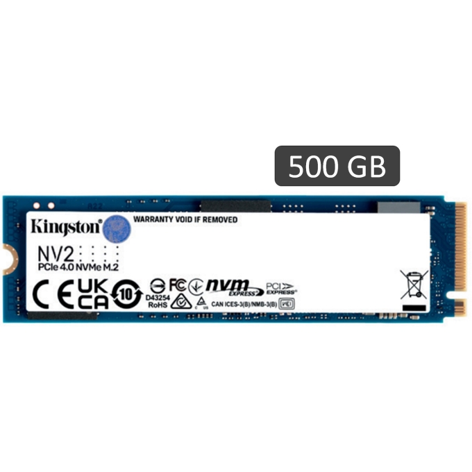Disco Duro Solido SSD Kingston NV2 NVMe PCIe 4.0 500Gb M.2 interno (SNV2S/500G) / KINGSTON