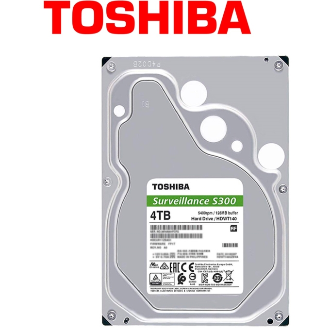 Disco duro TOSHIBA Surveillance S300, 4TB, SATA 6.0 Gb/s, 5400 RPM, 3.5pulgadas. / TOSHIBA