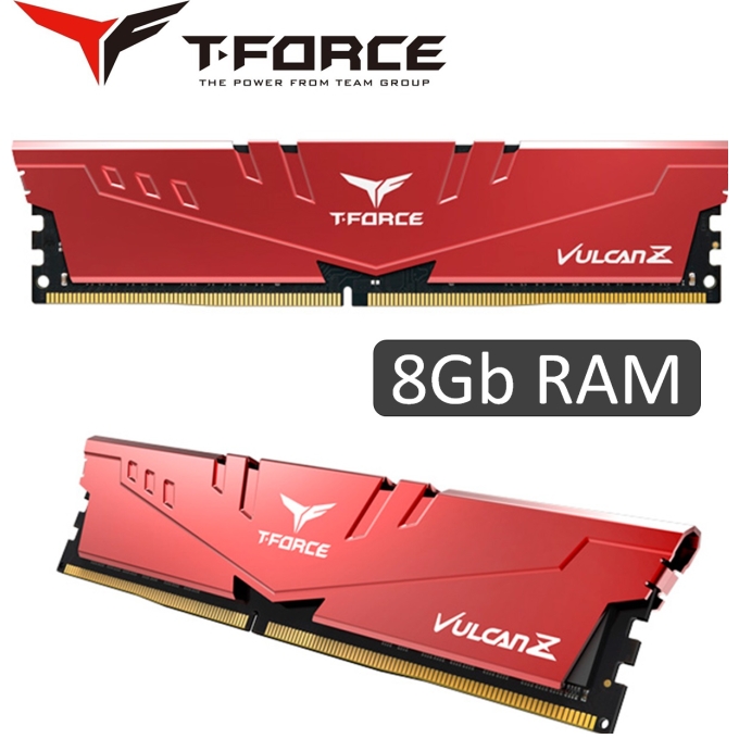 Memoria TEAMGROUP T-Force Vulcan Z, 8GB RAM-2666 MHz, 1.2V, CL18-18-18-43 / TEAMGROUP