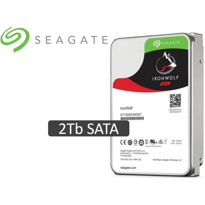 Disco duro Seagate Ironwolf NAS ST2000VN004, 2TB, SATA 6Gb/s, 5900 RPM, 3.5pulgadas / SEAGATE