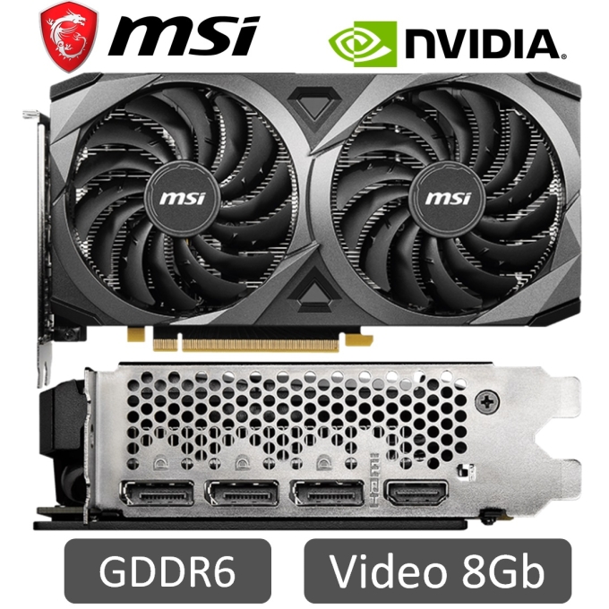 Tarjeta de video MSI GeForce RTX™ 3050 VENTUS 2X 8G OC, 8GB GDDR6 / MSI