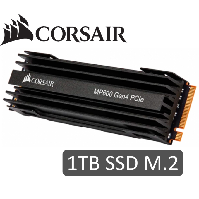 Disco Solido CORSAIR Force Series MP600 1TB NVME M.2 2280, PCIE GEN 4.0 X4- Interno / CORSAIR