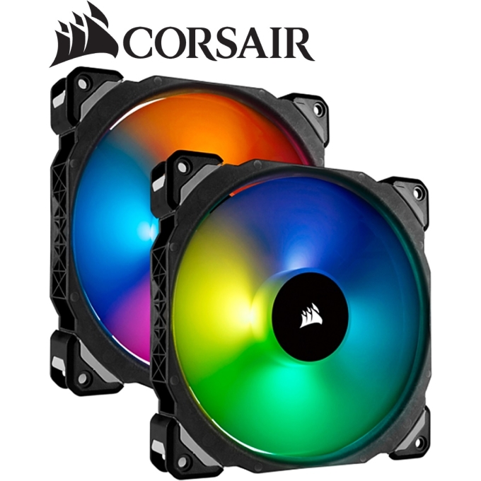 Cooler Fan Corsair Dual ML140 Pro RGB LED 14 cm, 400 - 1200 RPM, 10.8V - 13.2V, PWM Control. / CORSAIR