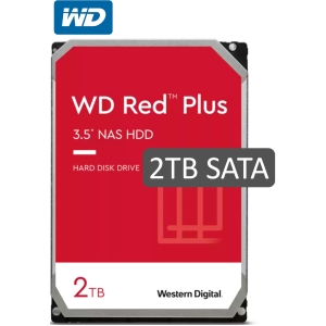 Disco Duro WESTERN DIGITAL Red Plus WD20EFZX, 2TB, SATA, 5400RPM, 3.5, Cache 128MB