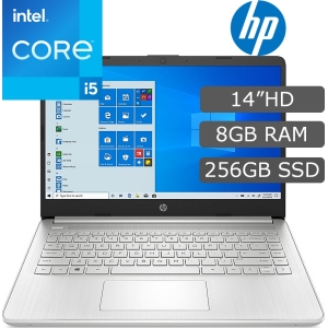 Laptop HP 14-dq2519la, i5-1135G7 Quad-core (4 Core), Memoria 8GB RAM, Disco Solido 256GB SSD, Pantalla 14pulgadas HD, Sin Sistema Operativo / HP