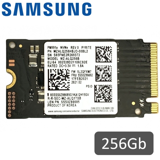 Disco Duro Solido SSD Samsung 256Gb MZALQ256B M.2 PCIe NVME - Interno / Samsung