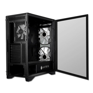 Case Antryx FX Cruiser Black Vidrio Templado, ventiladores ARGB de 20 cm incluidos en la parte delantera y DF-310 ARGB x 1 en la parte trasera (AC-FX573K) / ANTRYX
