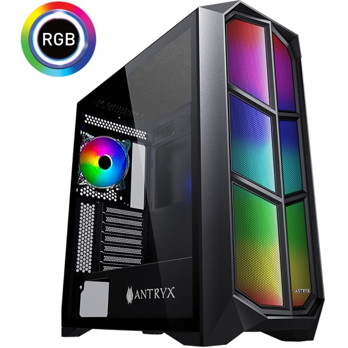 CASE ANTRYX RX 470 USB3.0, ARGB FAN X1, C/CINTA LED,
VIDRIO TEMPLADO (AC-RX470K) / ANTRYX