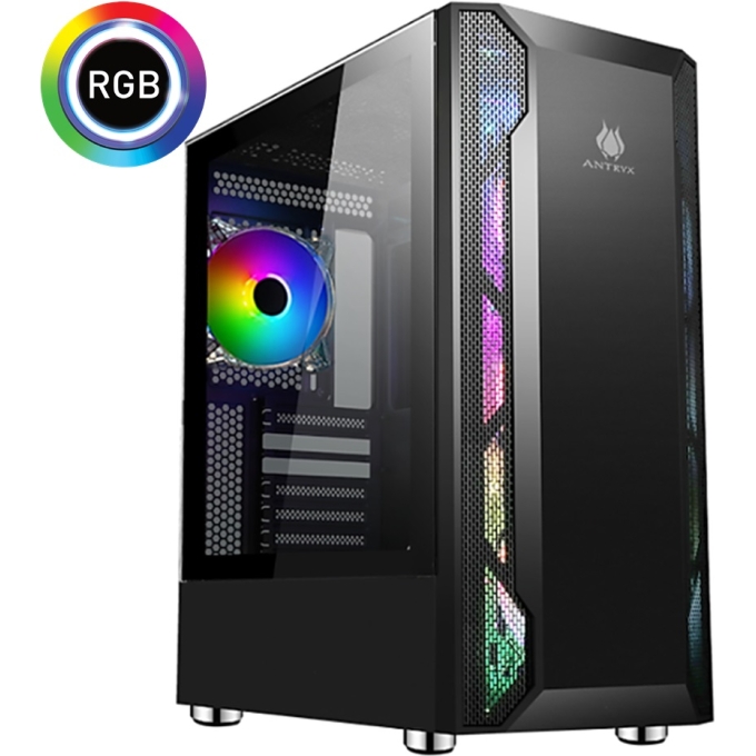 CASE ANTRYX RX 430U, C/FUENTE B600W FAN X2, C/CINTA LED, VIDRIO TEMPLADO (AC-RX430UK-600CP) / ANTRYX