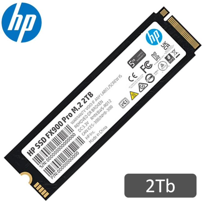 Disco Duro Solido SSD HP 2TB FX900 Pro M.2 2280 PCIe Gen4 x4 NVMe - Interno / HP