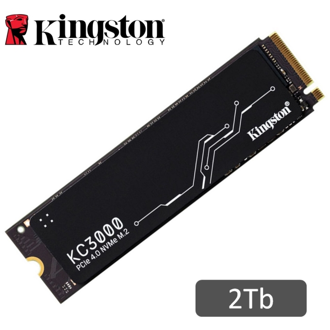 Disco Duro Solido SSD Kingston 2Tb KC3000 M.2 2280 PCIe Gen 4.0 NVMe - Interno / Kingston